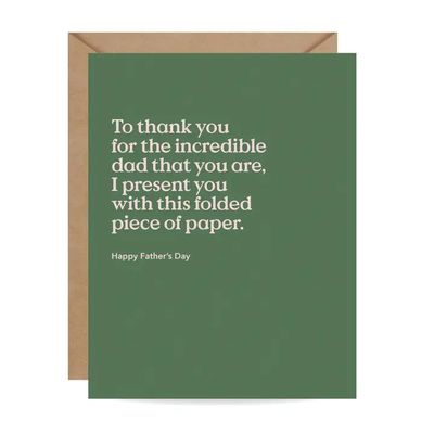 Incredible Dad Funny Father's Day Card