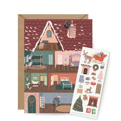 Sticker Scene Card - Holiday House Kids Activity Card