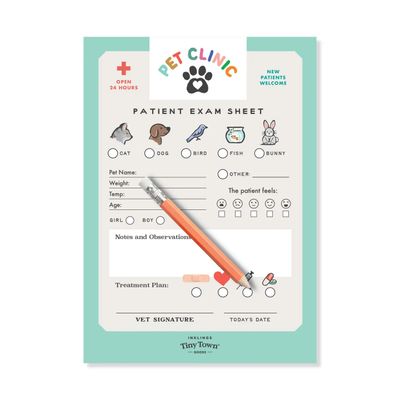 Inklings Tiny Town™ | Pretend  Play Notepad -  Pet Clinic Veterinarian