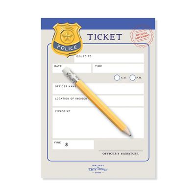 Inklings Tiny Town™ | Pretend Play Tiny Town™ Play Notepad - Police Ticket