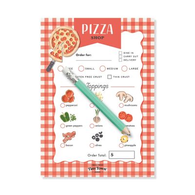 Inklings Tiny Town™ | Pretend Play Tiny Town™ Play Notepad - Pizza Shop