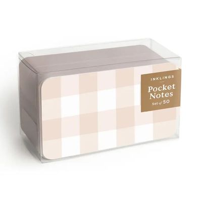 Pocket Notes™ - Putty Gingham | Place or Note Card