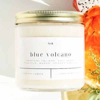 Blue Volcano 9oz Glass Jar Candle