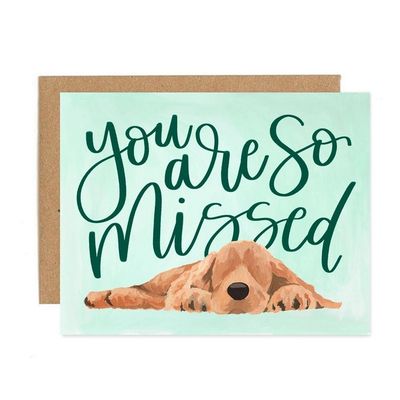 So Missed Dog Sympathy Greeting Card