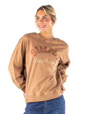 Simply Southern® Brown Vintage Sweatshirt