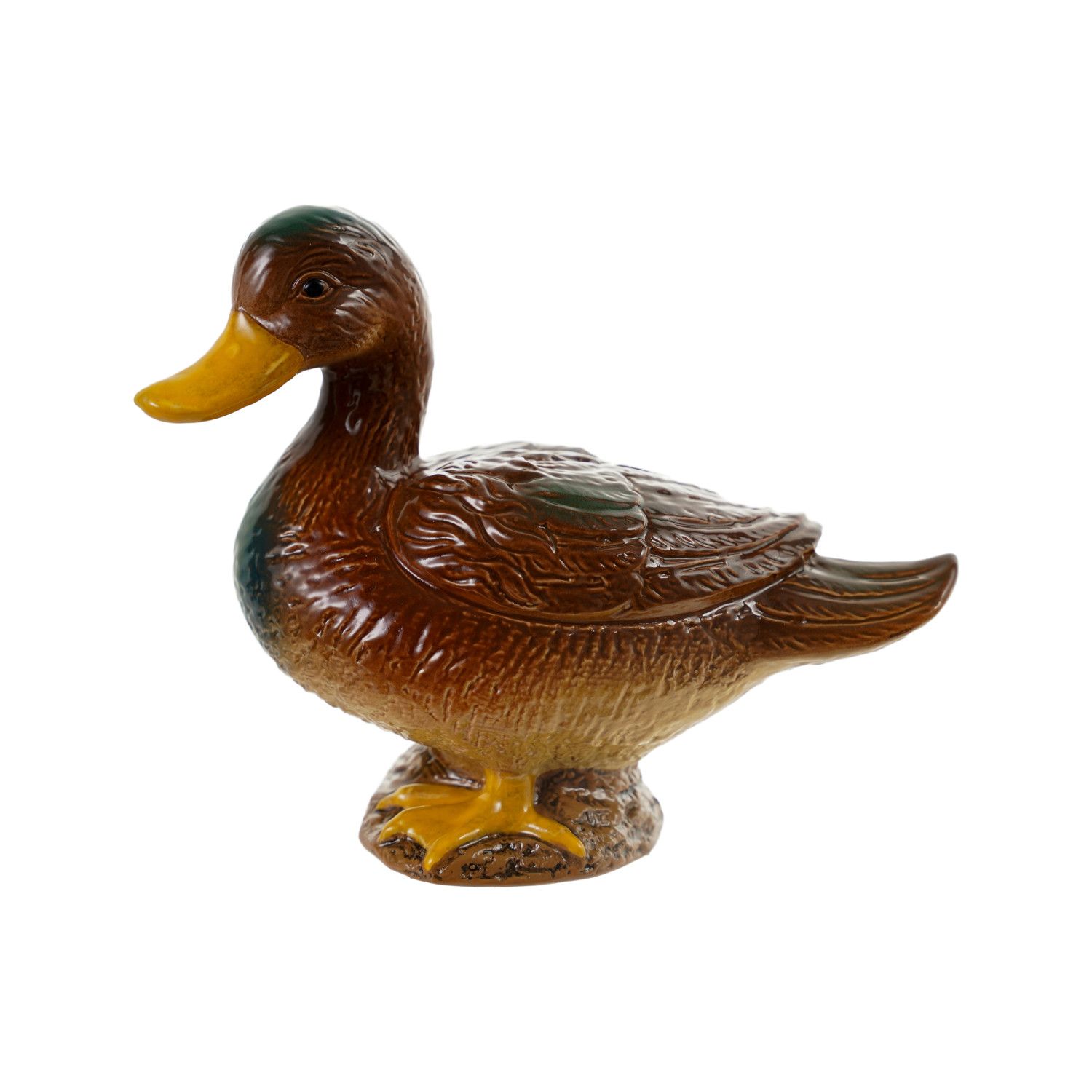 Reactive Glaze Hand-Painted Stoneware Duck