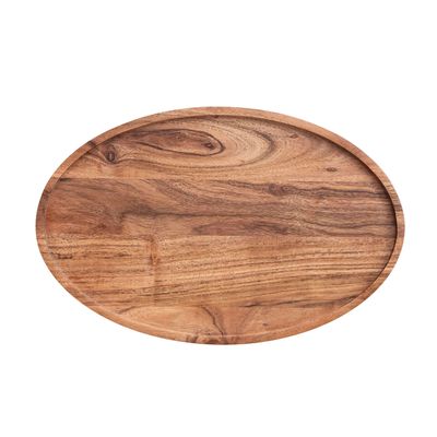 Oval Natural Acacia Wood Tray
