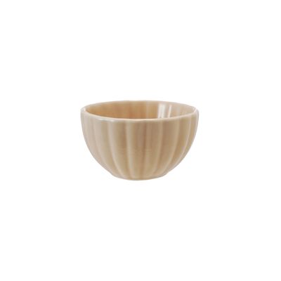 3.5” Reactive Glaze Stoneware Ribbed Bowl