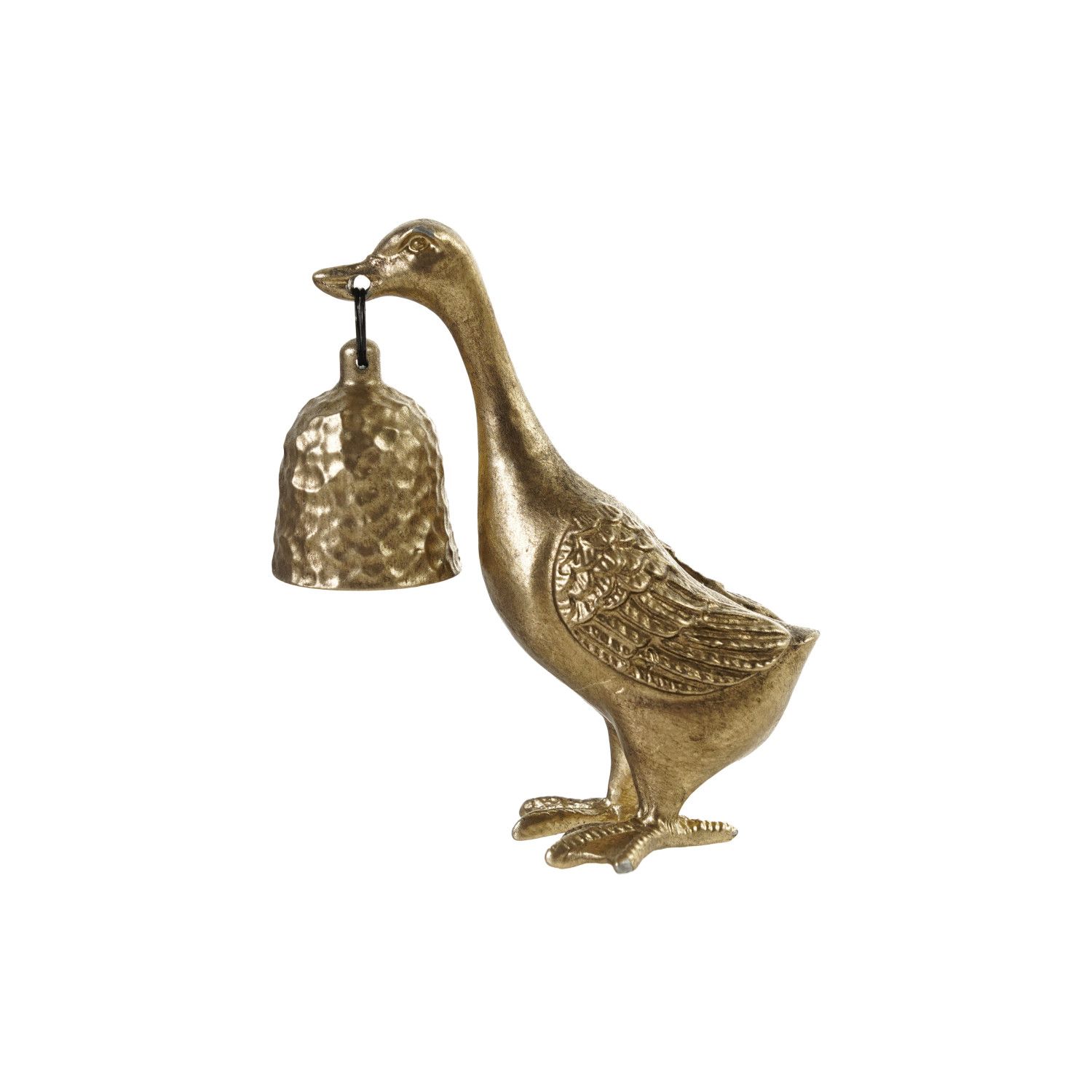 Antique Gold Finish Pewter Duck Shaped Candle Snuffer