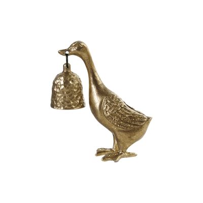 Antique Gold Finish Pewter Duck Shaped Candle Snuffer
