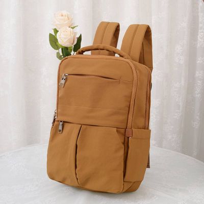 Tori Multi Compartment Backpack - Caramel