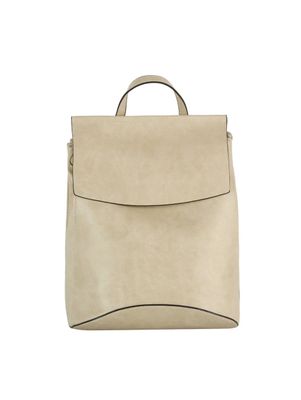 Flap Over Convertible Backpack - Cream