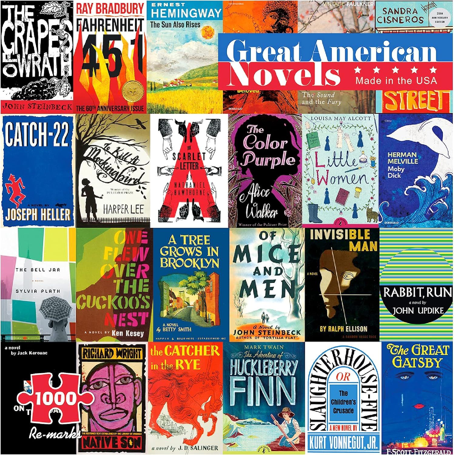 Re-Marks Great American Novels 1000 PC Puzzle 26.75"x19.25"