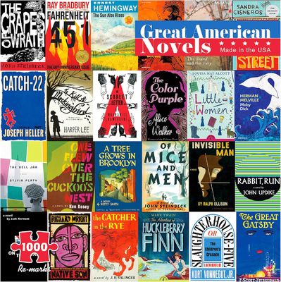 Re-Marks Great American Novels 1000 PC Puzzle 26.75"x19.25"