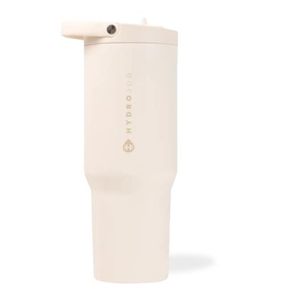 Cream HydroJug 32 oz Sport Water Bottle
