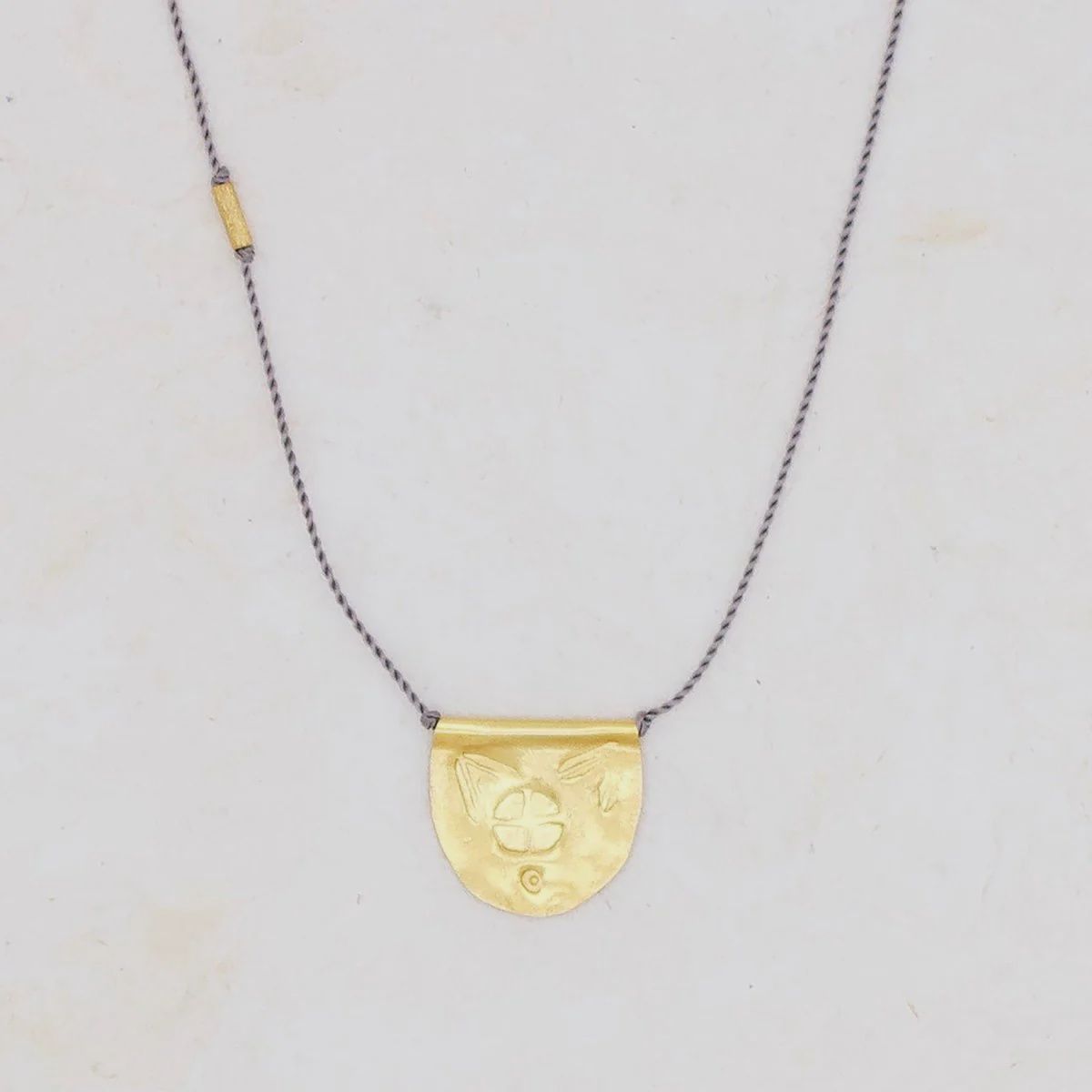 Golden Halfmoon Talisman Necklace