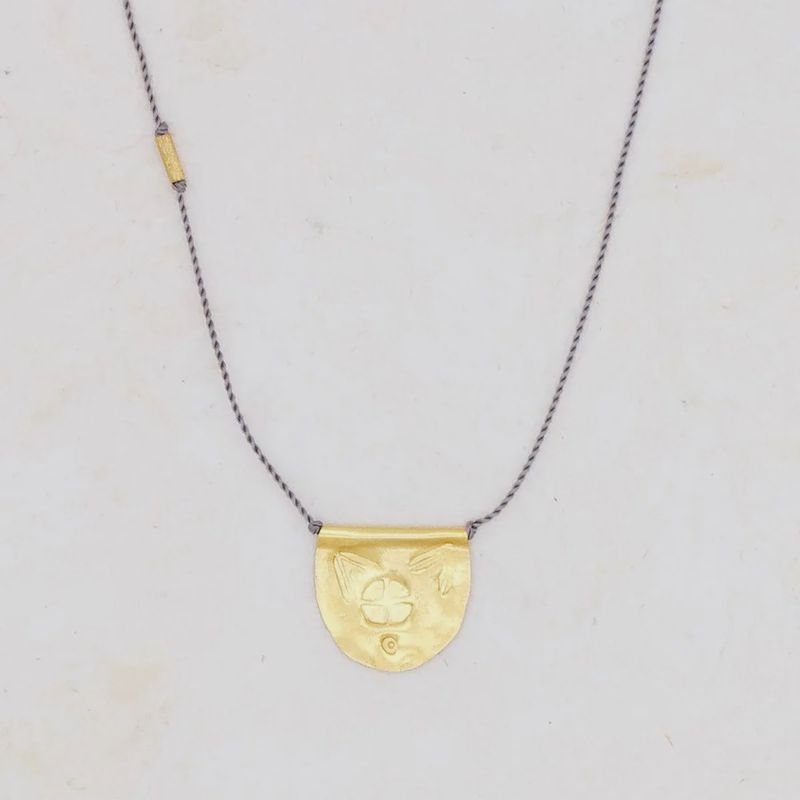 Golden Halfmoon Talisman Necklace