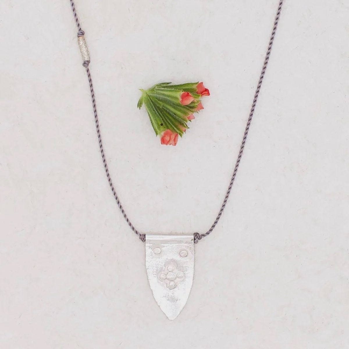 STERLING SILVER SHIELD TALISMAN NECKLACE