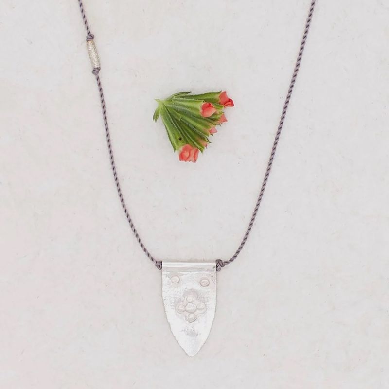 STERLING SILVER SHIELD TALISMAN NECKLACE
