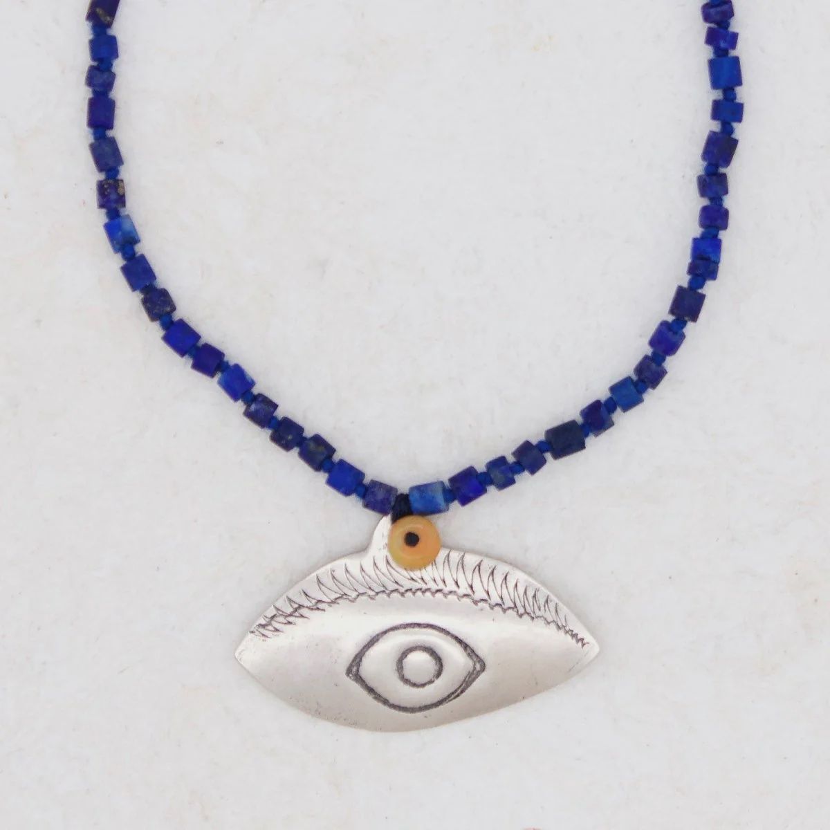 SEEING EYE ON LAPIS NECKLACE