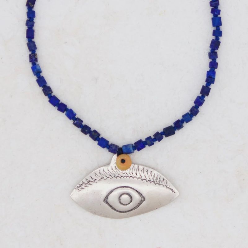 SEEING EYE ON LAPIS NECKLACE