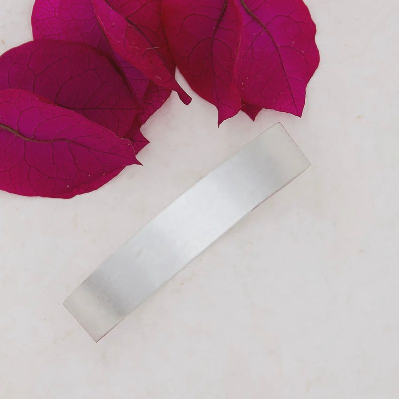 WIDE SILVER BANGLE