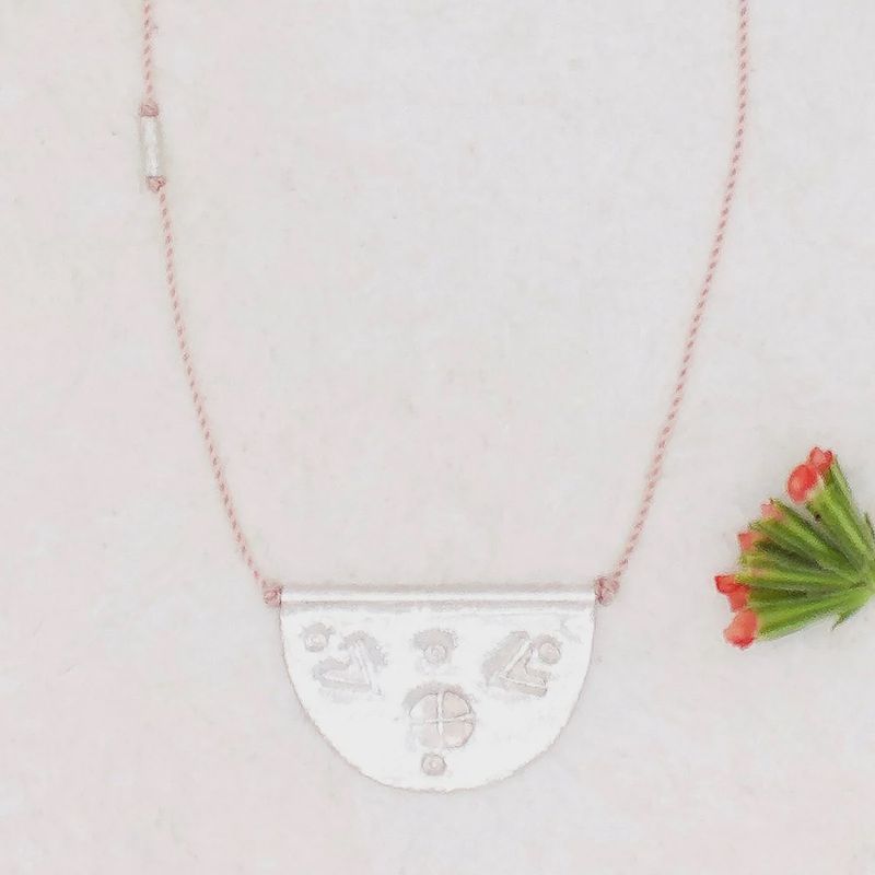 River Song - Sterling Silver Large Halfmoon Talismen Necklace