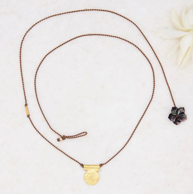 14 Karat Turkish Gold Circle Talisman Necklace