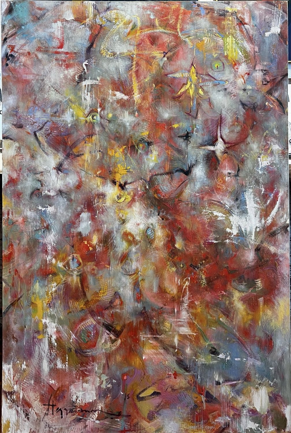 Space Party 54&quot;x36&quot; - Dina Herrmann