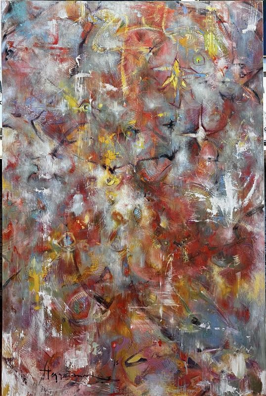 Space Party 54&quot;x36&quot; - Dina Herrmann