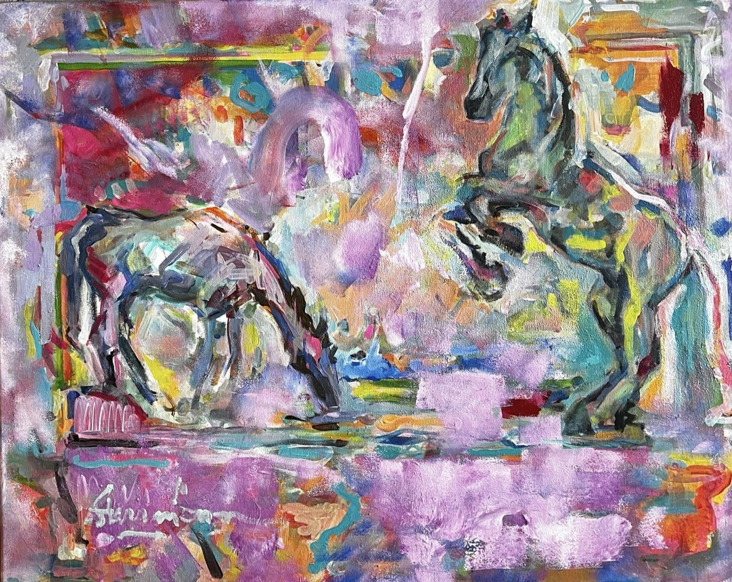 Through The Window 24&quot;x30&quot; - Dina Herrmann