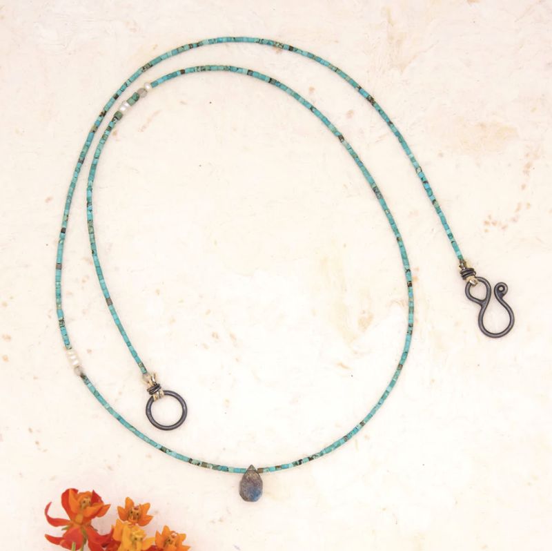 Labradorite Gem Briolette Necklace