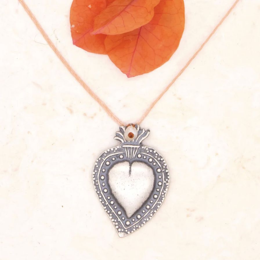 Sacred Heart Milagro Necklace