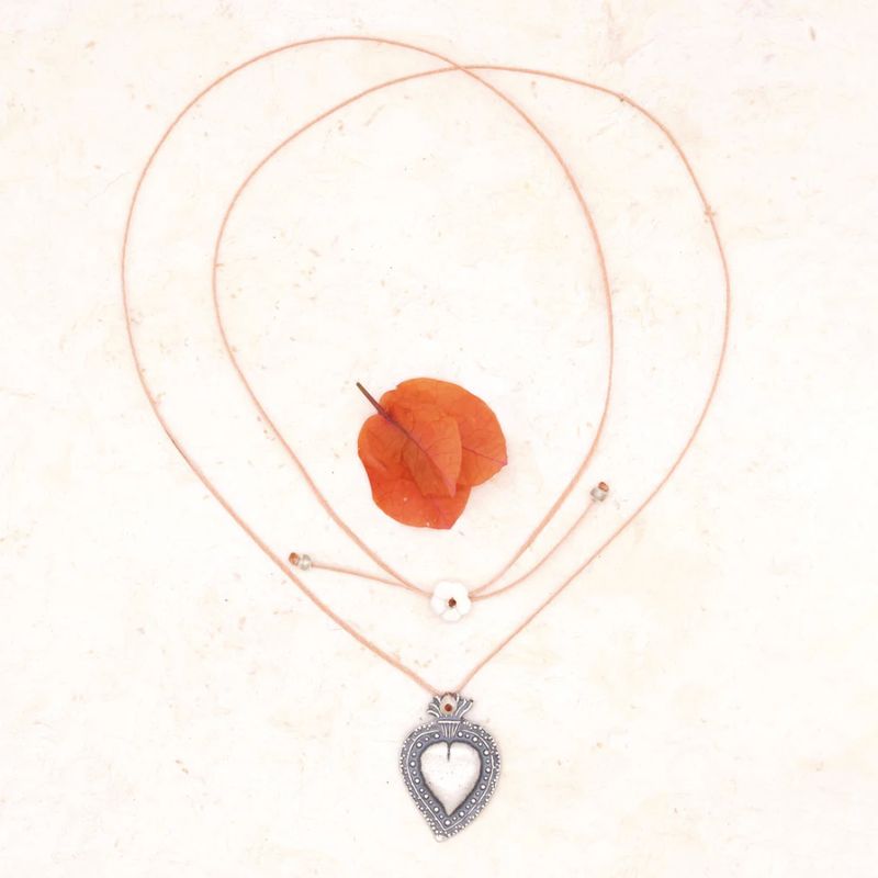 River Song - Sacred Heart Milagro Necklace