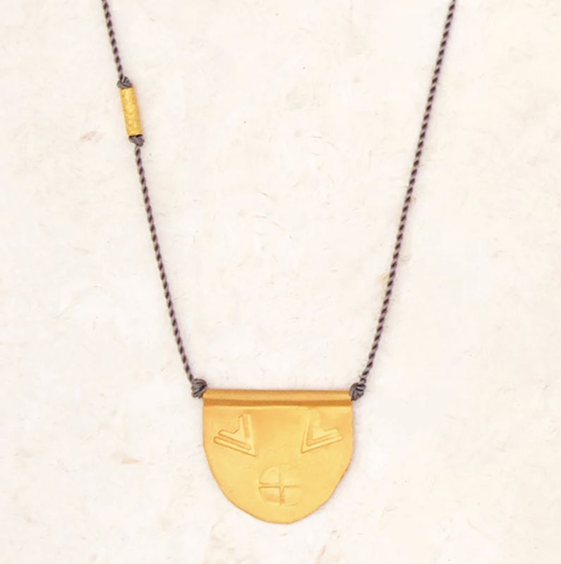 Golden Halfmoon Talisman Necklace
