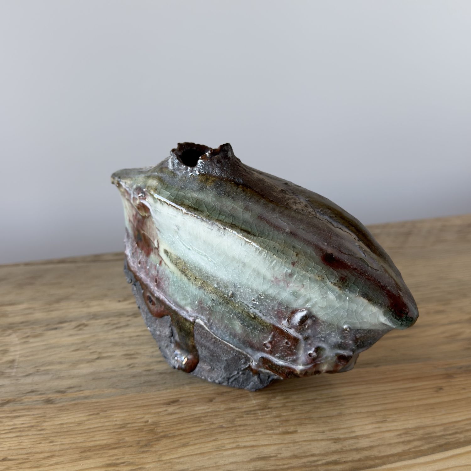 Wide Ceramic Bottle by Margaret Curtis