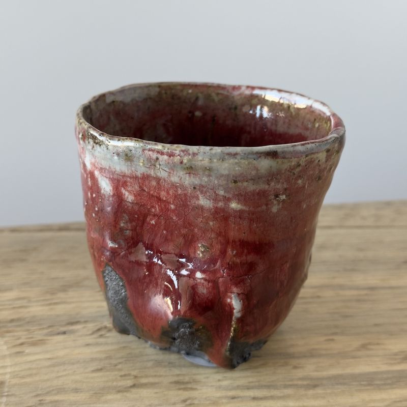 Red Yunomi by Margaret Curtis