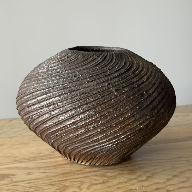 Kazuya Ishida - Oval Spiral Jar