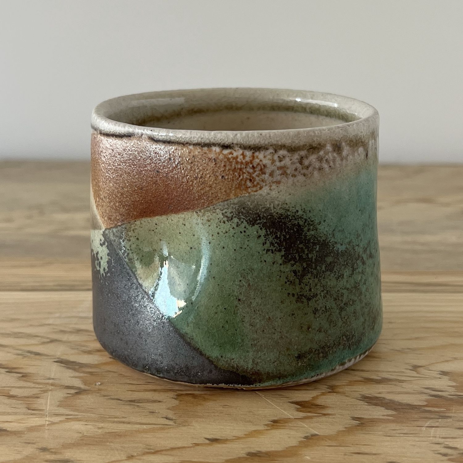 Brandie Bradford - Wood Fired Cup (Green &amp; Brown), Colour: Green/Brown 1