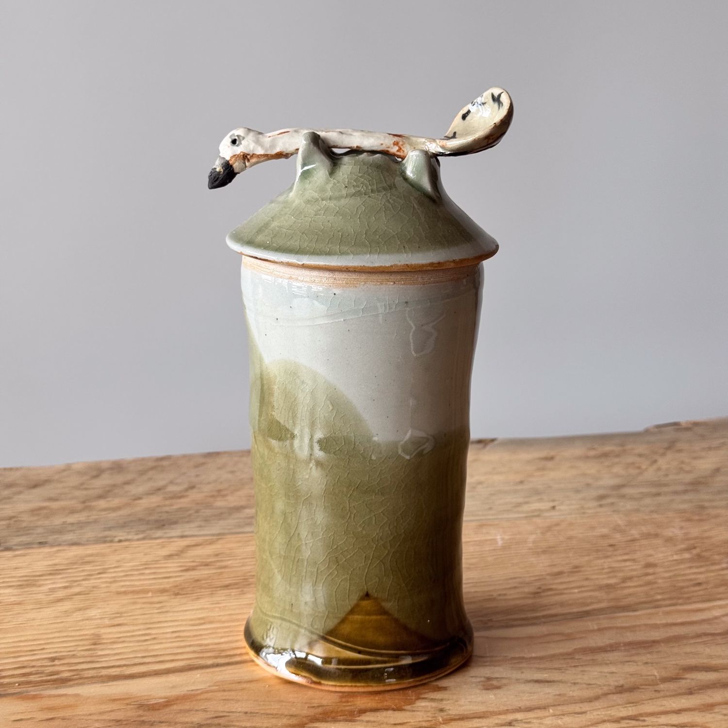 Janet Lever-Wood - Green Jar