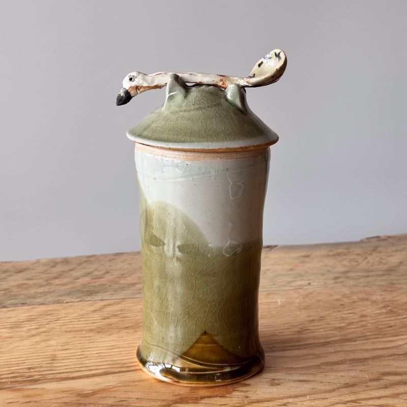 Janet Lever-Wood - Green Jar
