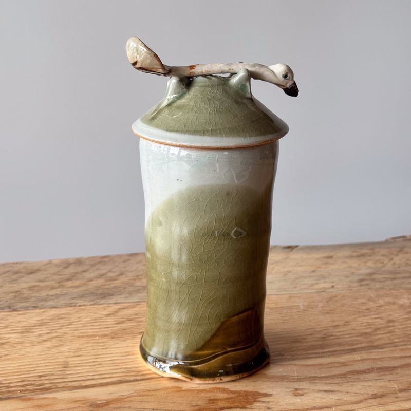 Janet Lever-Wood - Green Jar