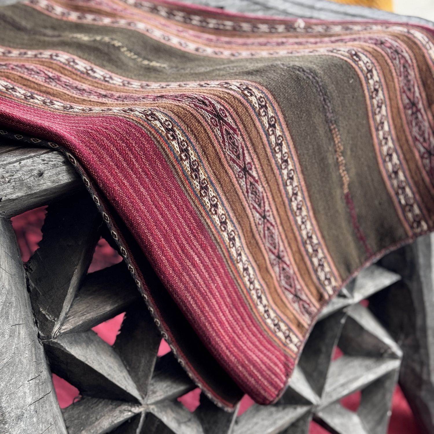 Vintage Peruvian Handwoven Manta - Daniela