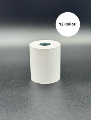 Rollo Térmico 80 mm x 70 mm, 12 rollos