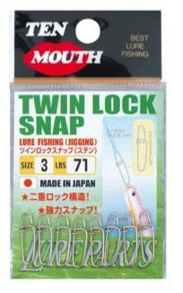 Ten Mouth Twin lock snap TM18 71lb size 3
