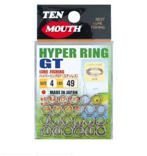 Ten Mouth Hyper GT split rings TM6 133lb size 6