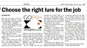 Choose the right lure for the job.