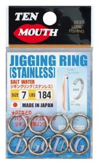 Ten Mouth jigging split rings TM8 184lb size 7