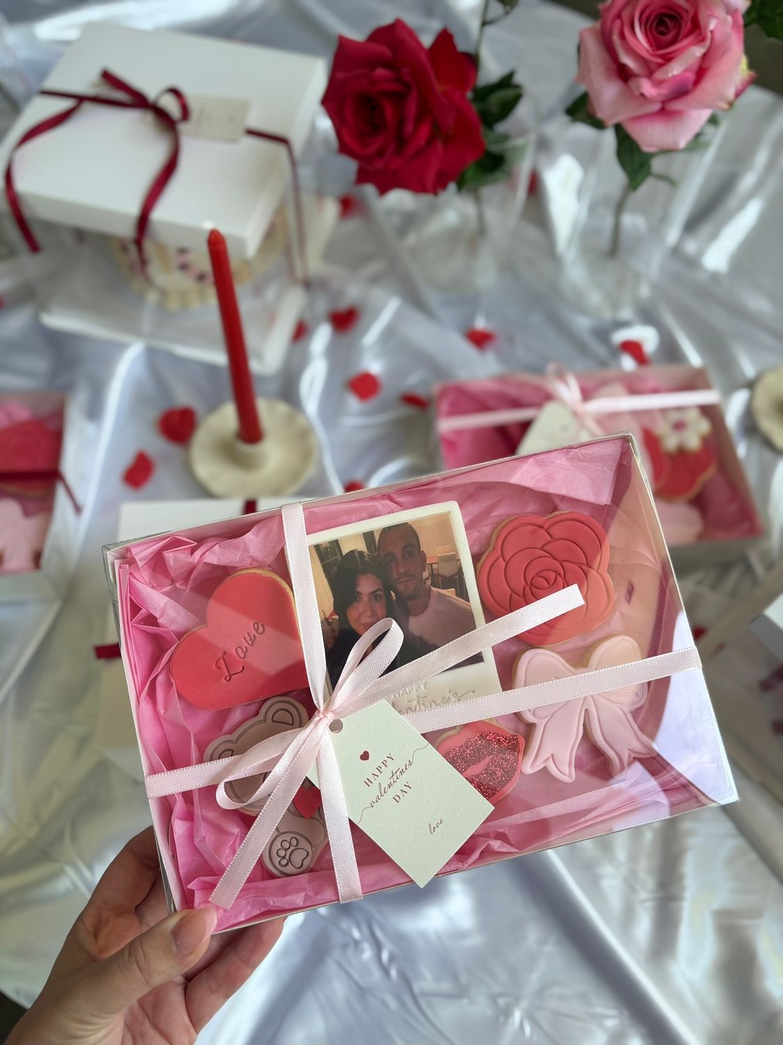 Personalised Valentines Polaroid Cookie Collection