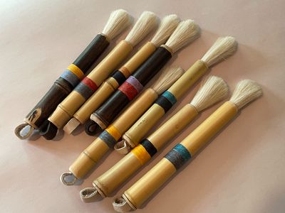 Decorating Brush - big/broad white goat hair round-headed brushes –Slip and Glaze brushes - PRICE IS FOR ONE BRUSH